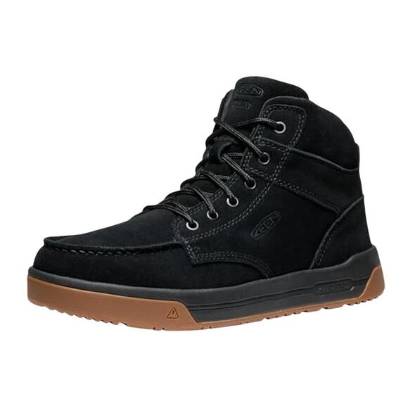Keen Utility Mens Gibson Boots US 15 Wide EU 48 Black Leather SR NWOB - Picture 1 of 12